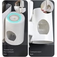 thumbnail image 3 of Dispensador de pasta de dientes, soporte para cepillos de dientes montado en la pared, organizador de baño multifuncional con 4 tazas, 8 ranuras para cepillos de dientes, soporte para maquillaje brillar  Electrónica, 3 of 4