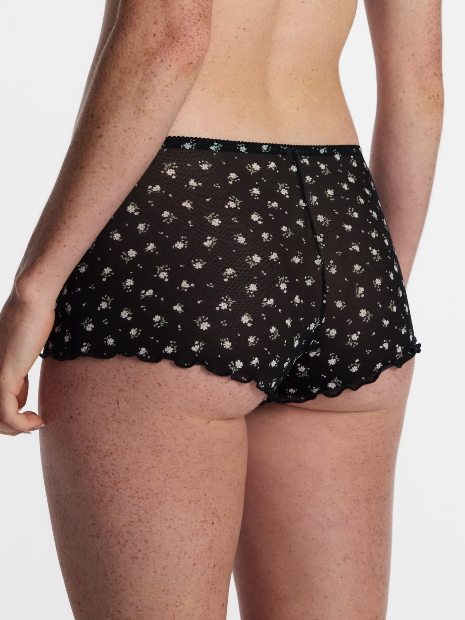 No Boundaries Beaded Lace Boyshort Panties, 3 Pack, Women's XS-XXXL