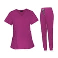 thumbnail image 4 of Milaget Nurse Work Clothing Nursing Uniform Top and Pants Scrub Kit Durable Quick Drying S, 4 of 9