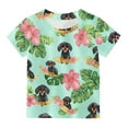 thumbnail image 4 of Eltusu Girls Graphic Tee, Casual Pullover Short Sleeve Crewneck Kids T-shirts Army Green Size 5-6 T, 4 of 6