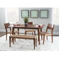 thumbnail image 7 of Powell Holden Mid-Century Modern 6-Piece Dining Set, Brown, 7 of 7