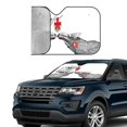 thumbnail image 4 of Bingfone Funny Christmas Moose Kissing Under Mistletoe Car Windshield Sun Shade Protector Keep Your Vehicle Cool Sun Shield Visor Cover Foldable For Car Truck Suv-Medium, 4 of 9