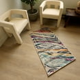 thumbnail image 6 of Rug Branch Contemporary Boho Zebra Beige Blue Indoor Doormat Rug - 2x5, 6 of 6