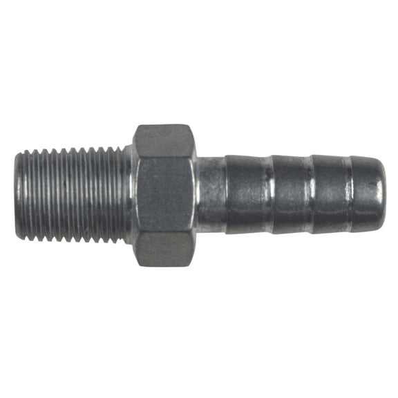 ICT Billet Straight 1/8" NPT Pipe to 5/16" .3125" Hose Barb Fitting Bare Aluminum AN840-05-02A