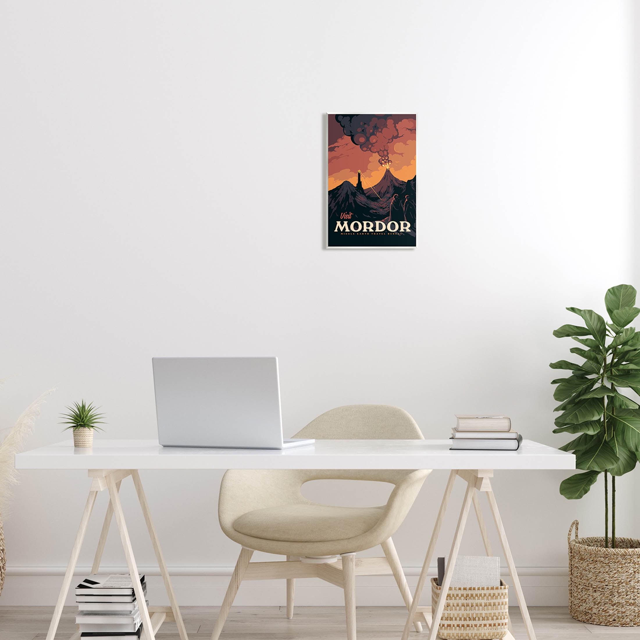 Stupell Industries Visit Mordor Volcano Fantasy Literature Graphic Art Unframed Art Print Wall Art, Design by Matheus Lopes Castro