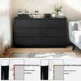 thumbnail image 5 of 6 Drawer Dresser, Modern Dresser with Spacious Countertop, Wood Storage Cabinet with Concealed Handles & 6 Deep Drawers for Bedroom, Living Room, Entryway, Black, 5 of 9