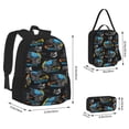 thumbnail image 2 of Disketp Cool Off-Road Vehicle Large Capacity Backpack Lunch Bag Pencil Case Combination 3 Piece Set for Student, 2 of 7