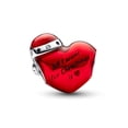 thumbnail image 2 of 925 Sterling Silver Christmas Hat Red Heart Charm Bead for Bracelet Charms Bangle Pendant Jewelry, 2 of 4