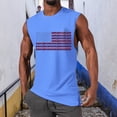 thumbnail image 2 of HCNTES Men's American Flag Tank Tops 4th of July Muscle Sleeveless Shirt Graphic Gym Workout Tee(Blue,S), 2 of 4