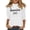 White, variant on Women's T-Shirts America 250 Patriotic We The People Graphic Crew Neck 3/4 Sleeve Top