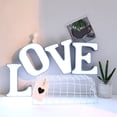 thumbnail image 1 of Xihbxyly Lámpara de Noche Creativa con Letras Led, Luz Blanca Cálida y Suave, Ideal para Decorar Paredes o de Pie, Mesas de Fiesta, Decoración Navideña, Material Abs+Pp, 16-20 Cm, 1 of 7