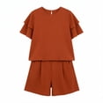 thumbnail image 4 of Gfyviroh 2 Piece Sets for Women Short Sleeve Crew Neck Tops and Loose Shorts Lounge Sets Lightweight Plus Size Comfortable Summer Outfit Sets, 4 of 4