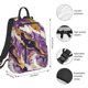 thumbnail image 2 of Disketp Purple Gold Marble Swirls Mochila Ligera e Impermeable, Mochila de Día Resistente para Viajes, Senderismo y Uso Diario para Hombre y Mujer, 2 of 7