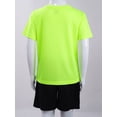 thumbnail image 4 of Xnihocha Kids Boys Girls Soccer Jerseys Shirts and Shorts Set Children Football Soccer Sports Team Fluorescent Green XXS/26, 4 of 7