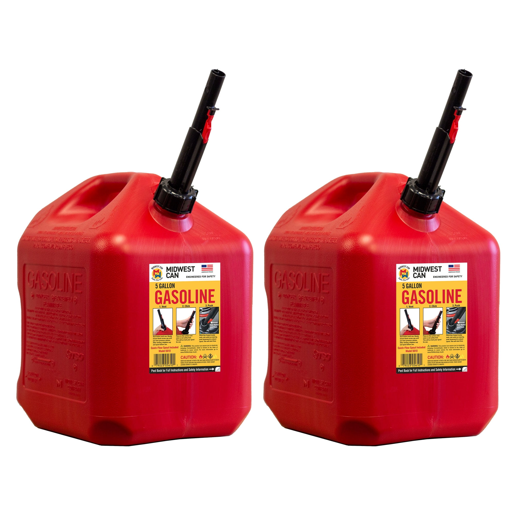 No-Spill 1405 2-1/2-Gallon Poly Gas Can with Spout - Walmart.com