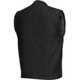 thumbnail image 2 of First Mfg Co - Haywood - Men's Motorcycle Biker Riding Black Denim Vest - 2X Large, 2 of 3
