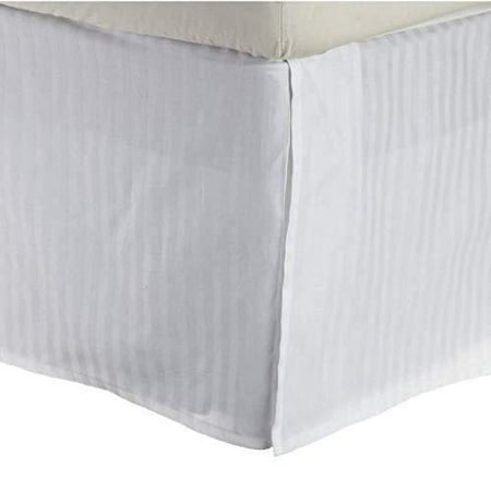 - Dan River White Micro Striped (Pinstriped) Bed Skirt/Dust Ruffle