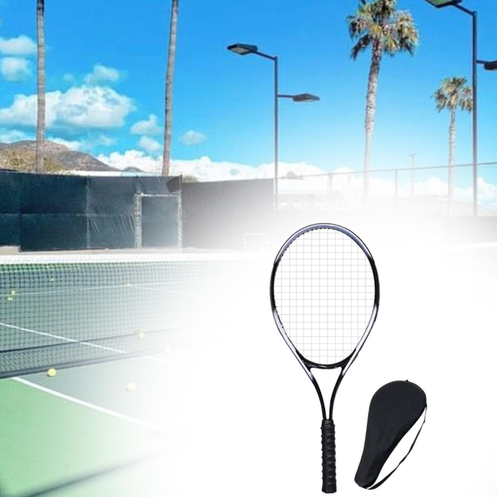 Dualoai Tennis Racket for Adults Practical with Carry Bag Lightweight Professional Nylon Black