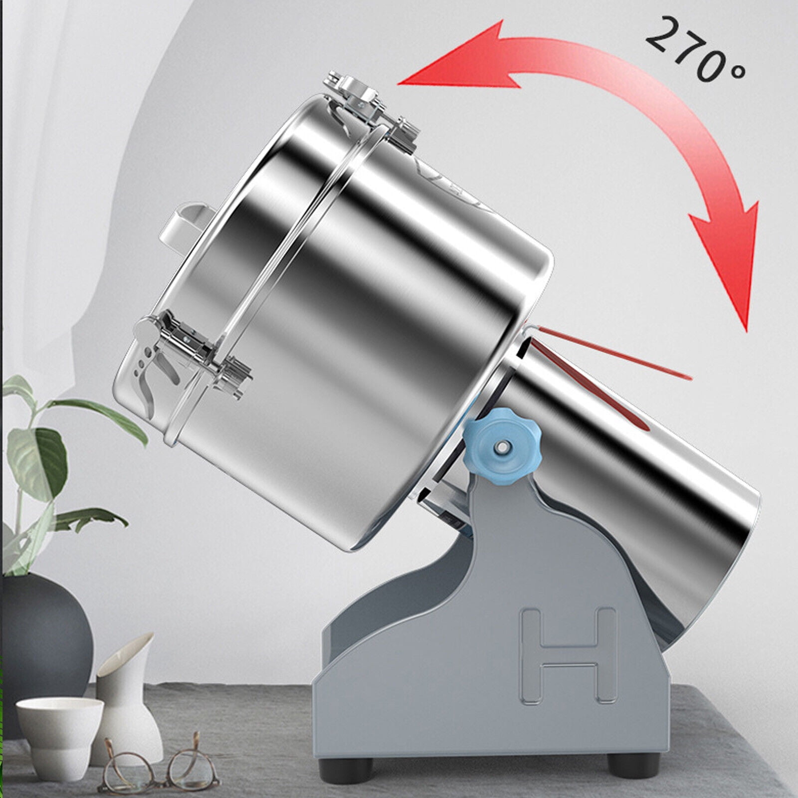 Miumaeov 2000g 110V Electric Herb Grinder Spice Coffee Beans Grain Flour Milling Crusher Pulverizer Machine Stainless Steel