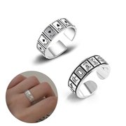 Unisex Adjustable Rings with Vintage Hip Hop Designs Unisex Jewelry Accessories for Fashion Enthusiasts