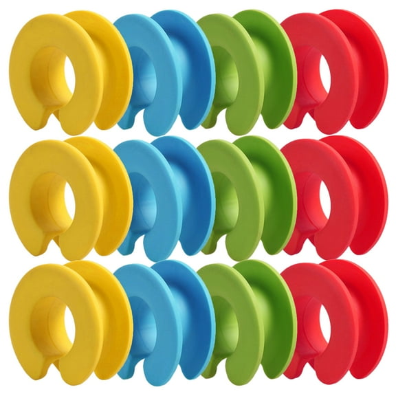 FRCOLOR  12 Pcs Clothes Hanger Fastener Anti-slip Ring Windproof Spacer