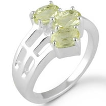 Lemon Hydro Quartz Ring 925 Sterling Silver Plated Latest Jewelry