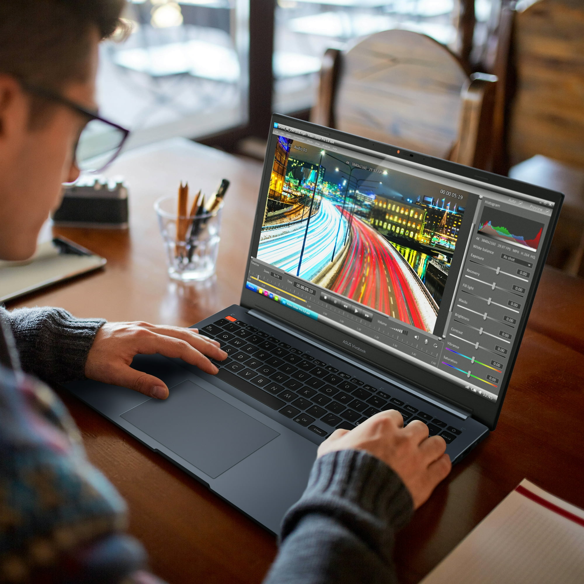 ASUS VivoBook Pro 16 Laptop, 16” 16:10 Display, Intel Core i7-13700H CPU, NVIDIA® GeForce® RTX™ 4050 GPU, 16GB RAM, 1TB SSD, Windows 11 Home, Quiet Blue, K6602VU-WS74