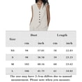 thumbnail image 2 of Chaleco Chalecos con botones para mujer, cómodo, ajustado, elegante, chaleco (blanco S) Cgtredaw Blanco T S para Mujer, 2 of 6