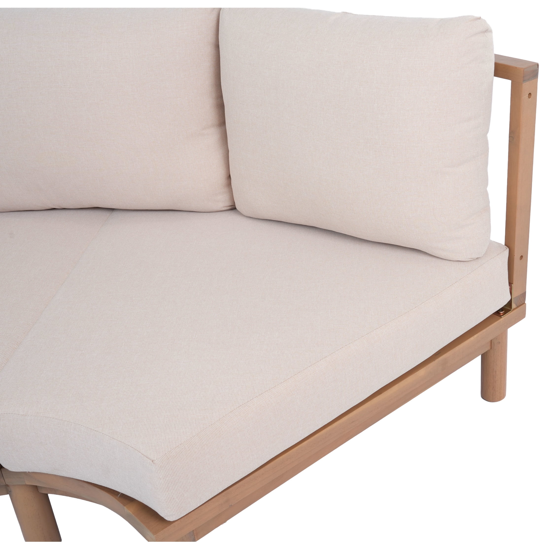 Christopher Knight Home Modern Outdoor Conversation Set with Table and Cushions, Beige+Brown