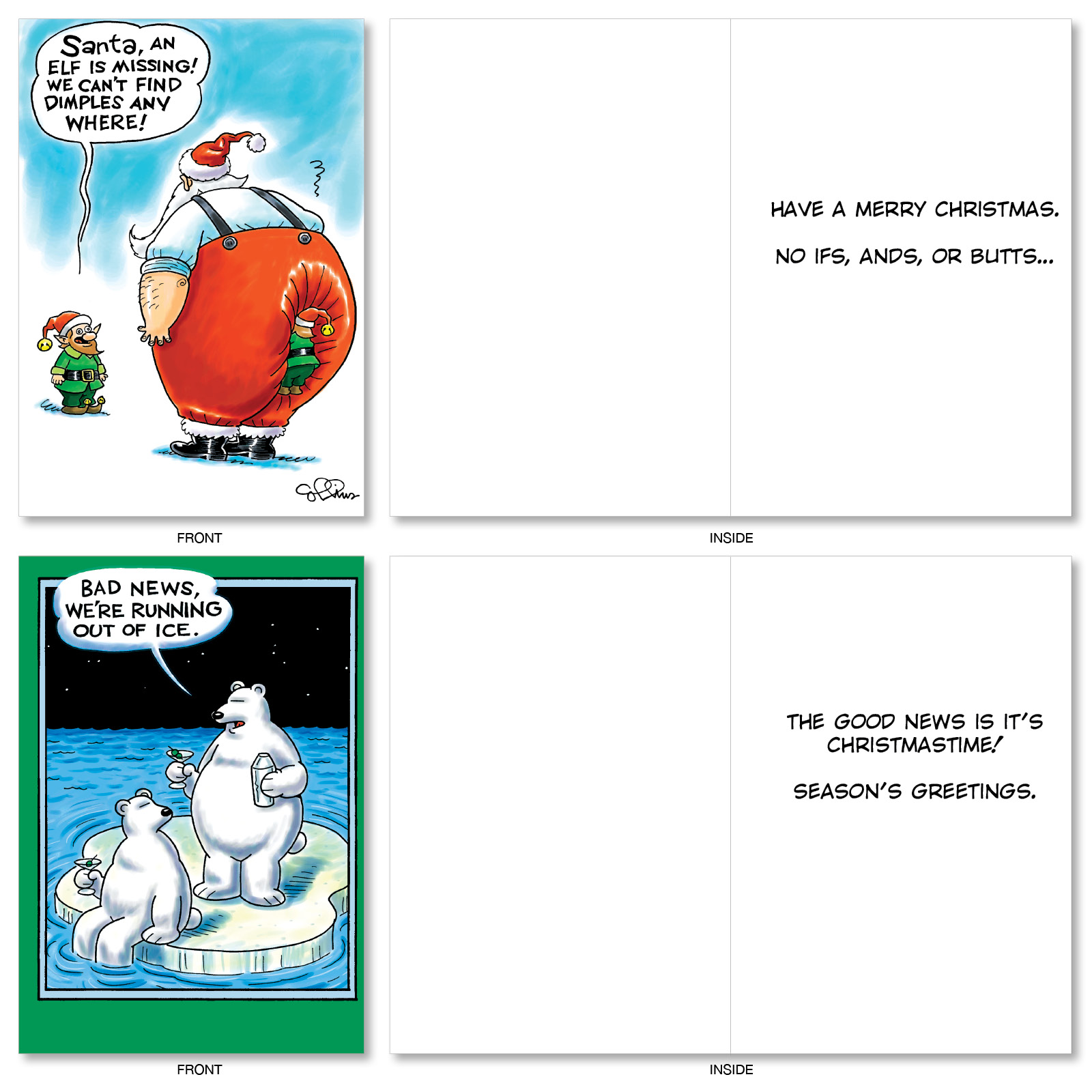 NobleWorks - NobleWorks - Assortment of 20 Boxed Christmas Cards with Envelopes (10 Designs, 2 Each) (Greeting Card)