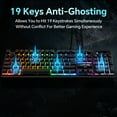 thumbnail image 2 of CHONCOW Gaming Keyboard and Mouse Combo, Rainbow LED Backlit Mechanical Feel Keyboard with 3600 DPI Mouse for PC/Xbox/PS5, Black, 2 of 8