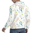 thumbnail image 6 of Sikiie Cute Tennis Rackets Men's Hoodie, Essentials Hoodie, Sweatshirt, Pullover Hooded Sweatshirt for Men-4X-Large, 6 of 7