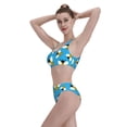 thumbnail image 6 of Picia Flying Bees Women's High Waisted Bikini Scoop Neck Swimsuit Two Pieces Bathing Suit-Medium, 6 of 8