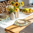 thumbnail image 4 of Lemon Round 13 Inch Placemats Set of 6, Yellow Fruits Summer Watercolor Botanical Leaf Plant HeatResistant Non Slip Place Mats for Dining Table, Wipeable Braided Kitchen Table Mats for Housewarming, 4 of 9