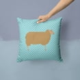 thumbnail image 2 of East Friesian Sheep Blue Check Fabric Decorative Pillow, 2 of 4