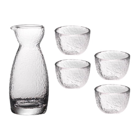 Toyvian Japanese Style Glass Sake Cup Set Transparent Wine Glasses for Kitchen Use Practical and