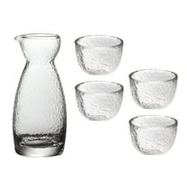 Toyvian Japanese Style Glass Sake Cup Set Transparent Wine Glasses for Kitchen Use Practical and