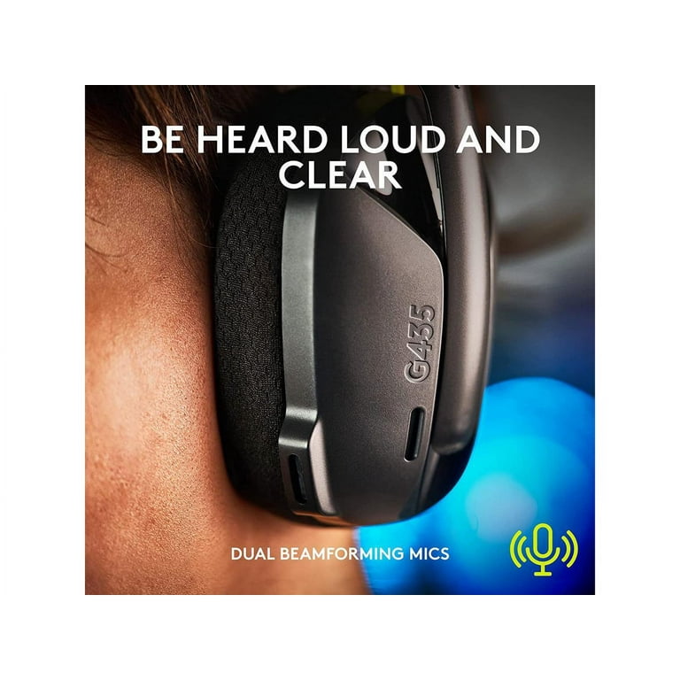 Logitech-auriculares inalámbricos G435 Lightspeed para videojuegos, cascos  por Bluetooth, con micrófono incorporado, compatibles con Dolby