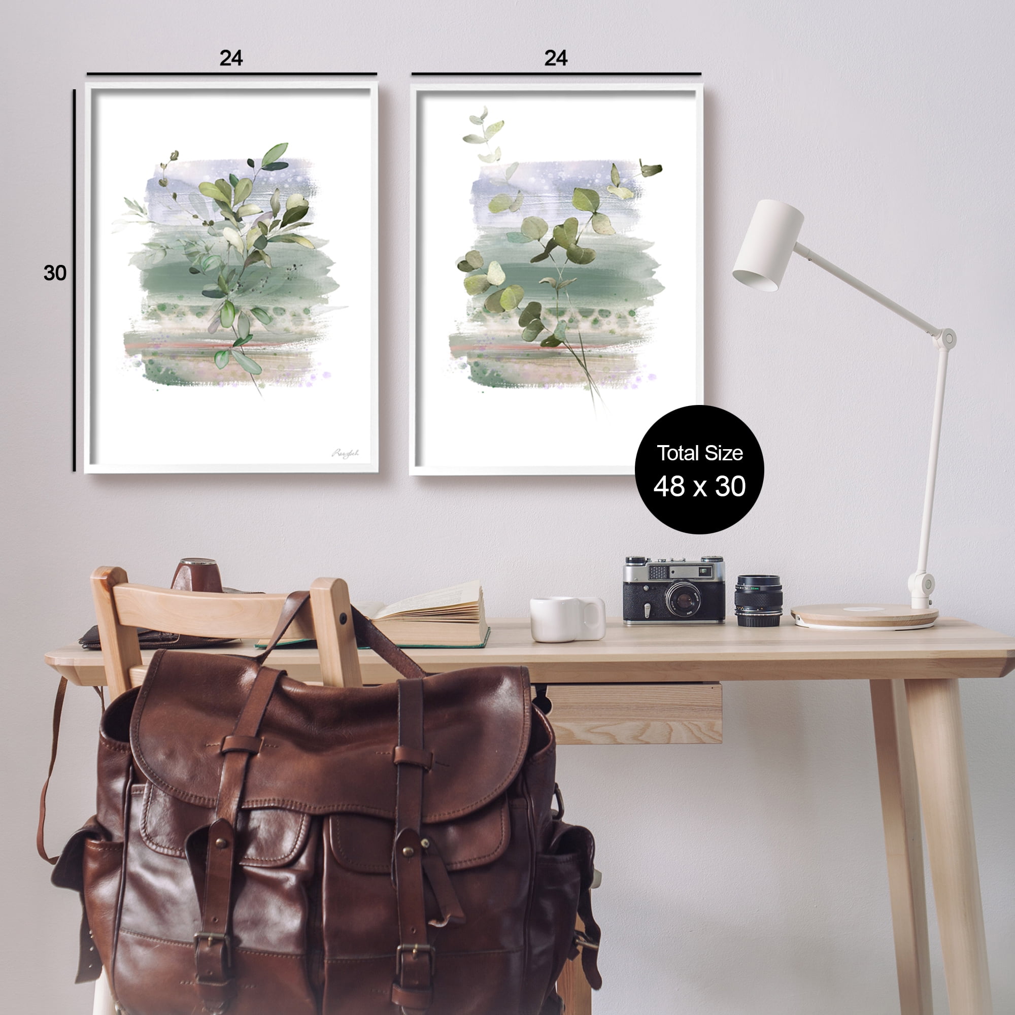 Stupell Industries Modern Botanical Sprigs Botanical & Floral Painting White Framed Art Print Wall Art, 24 x 30