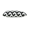 thumbnail image 6 of Greylin Outdoor Water Resistant Fabric Chevron Rectangular Throw Pillow, Black, 6 of 11