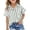 Green, variant on Girls Striped Knit Top Casual Loose Fit Lapel Open Front Short Sleeve Blouse Summer Fashion Tee,Size 5-6 Years