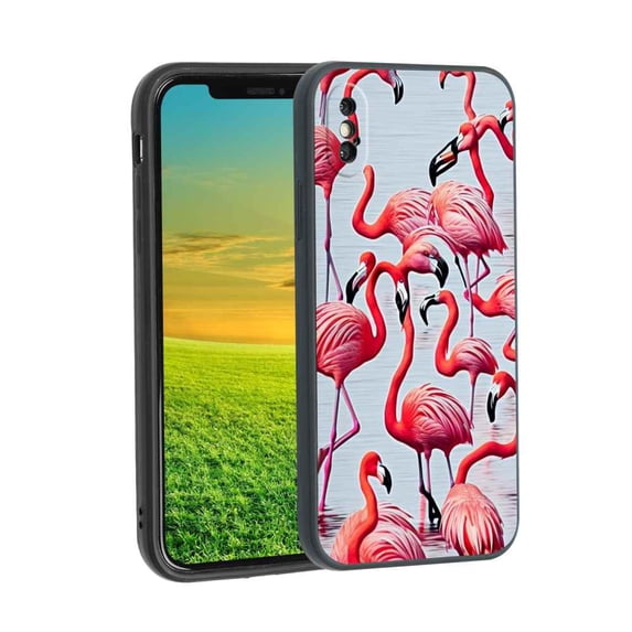 Flamingo-238 Phone Case, Degined for iPhone XS Max Case Men Women, Flexible Silicone Shockproof Case for iPhone XS Max