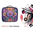 thumbnail image 6 of FORMRS Travel Makeup Bag Large Capacity Train Case Cosmetic Organizer with Adjustable Dividers, Light Purple Flowers, 6 of 8