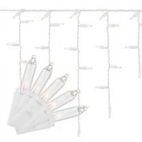 Celebrations 9096878 6.3 ft. Classic LED T5 Icicle Christmas Lights, Warm White - 100 Count