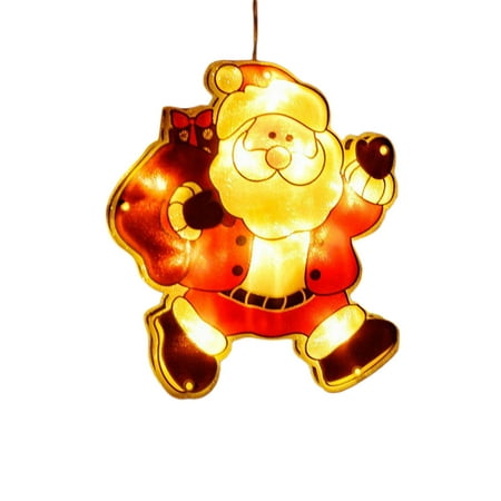 

Tsseiatte Christmas Suction Light Cartoon Pattern Pendant Party Light Winter Showcase Cupboard Decor