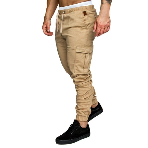 ZZHZGZ Sweatpants for Men Modern Fit Pants with Zipper Fly and Cargo Pockets S