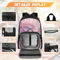 thumbnail image 3 of Yspwyqan Kids Backpack Set, Cherry Blossom Axolotl Backpack and Lunch Box Set Girls Ages 8-15, 17" Double Zipper Trendy Daypack with Water Bottle Bag for High School, 3 of 7