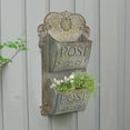 thumbnail image 3 of Bigfortune Metal Wall Planter For Outdoor Indoor,Metal Plant Pot Holders,Rustic Wall Hanging Planter,Garden Wall Flower Planters, 3 of 7