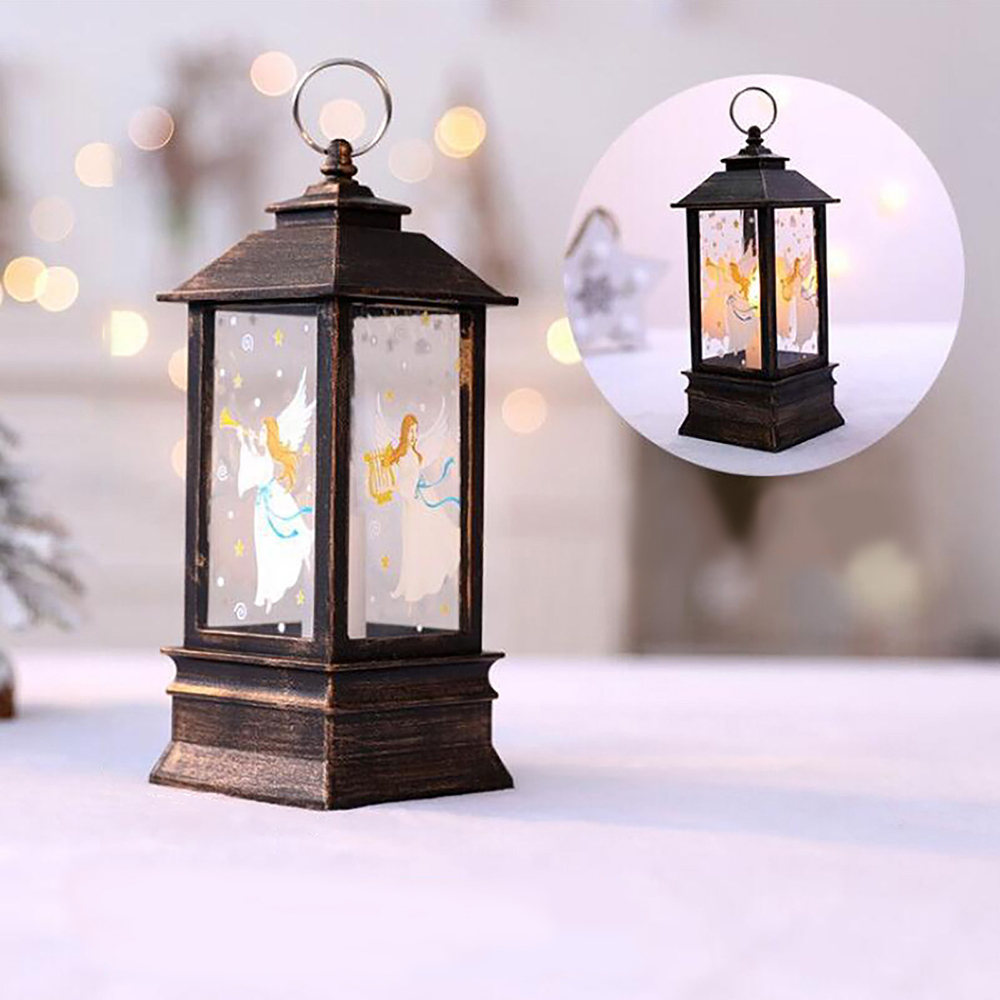 Cbcbtwo Christmas Candle Lanterns Decor, Retro Hanging Christmas Lamp
