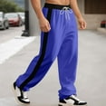 thumbnail image 2 of Mens Sweatpants,Autumn and Winter Men's Casual Pants Heavy Loose Color Collision Splicing Straight Sports Sweatpants,Cargo Pants for Men,Size:S, 2 of 9